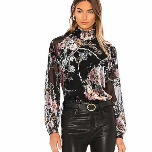 Yumi Kim Lexington Ave Blouse in Timeless Velvet Burnout Size Small - Picture 3 of 12